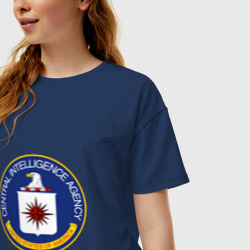 Женская футболка хлопок Oversize CIA - фото 2