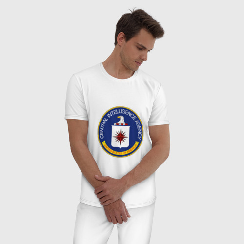 Мужская пижама хлопок CIA, цвет белый - фото 3
