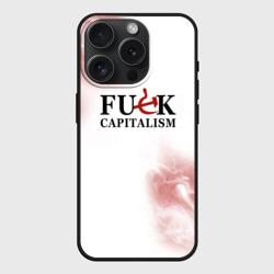Чехол силиконовый для Apple iPhone 15 Pro матовый Не люблю капитализм