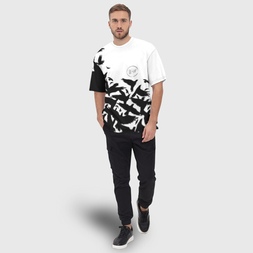 Мужская футболка oversize 3D Twenty One pilots, цвет 3D печать - фото 5