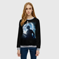 Женский свитшот 3D Горшок силуэт - фото 2