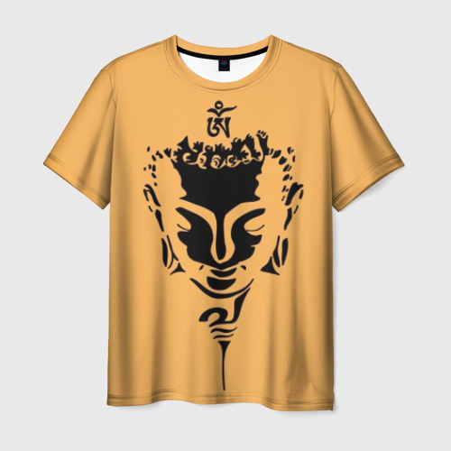 Мужская футболка с принтом Будда, вид спереди №1