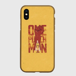 Чехол для iPhone XS Max матовый Ван панч МЭН