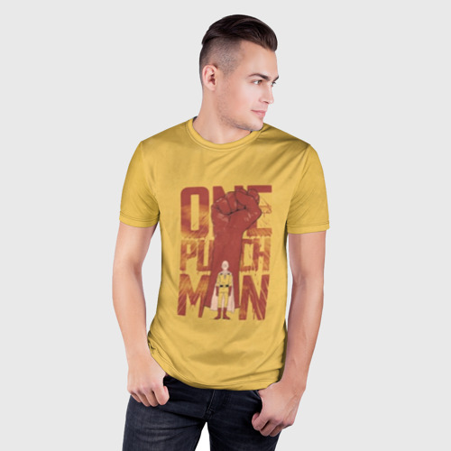 Мужская футболка 3D Slim Ван панч МЭН, цвет 3D печать - фото 3