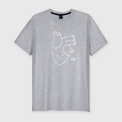 Мужская футболка хлопок Slim Сердце Сайтамы