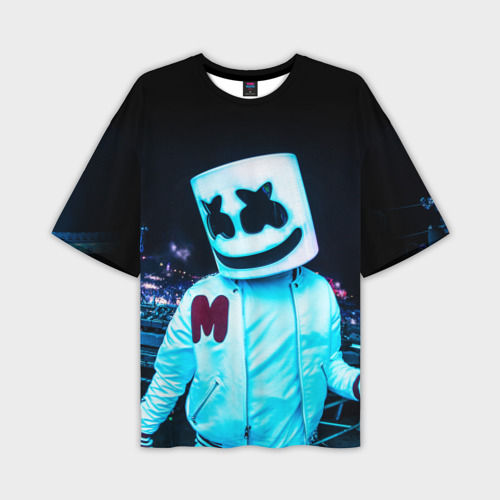 Мужская футболка oversize 3D Marshmello, цвет 3D печать