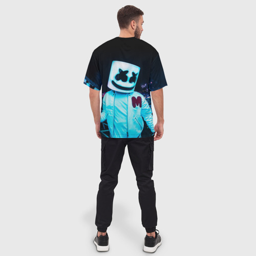 Мужская футболка oversize 3D Marshmello, цвет 3D печать - фото 4