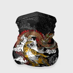 Бандана-труба 3D Китайские тигр и дракон