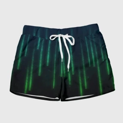 Женские шорты 3D Программист строки кода матрица