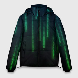 Мужская зимняя куртка 3D Программист строки кода матрица