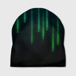 Шапка 3D Программист строки кода матрица