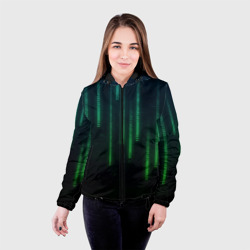 Женская куртка 3D Программист строки кода матрица - фото 2