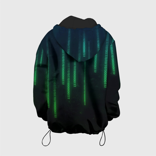 Детская куртка 3D Программист строки кода матрица, цвет черный - фото 2