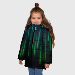 Зимняя куртка для девочек 3D Программист строки кода матрица - фото 2