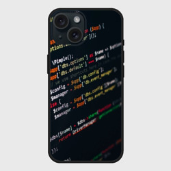 Чехол силиконовый для Apple iPhone 15 матовый Программист