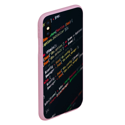 Чехол для iPhone XS Max матовый Программист, цвет розовый - фото 3