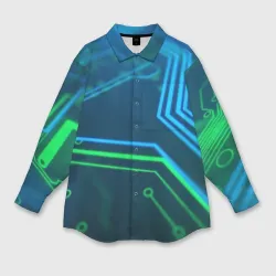 Женская рубашка oversize 3D Программист