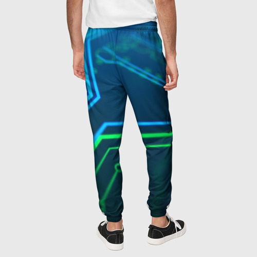 Мужские брюки 3D с принтом ПРОГРАММИСТ, вид сзади #2