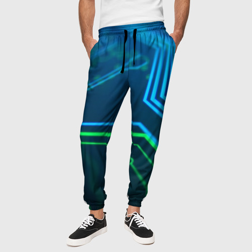 Мужские брюки 3D с принтом ПРОГРАММИСТ, вид сбоку #3