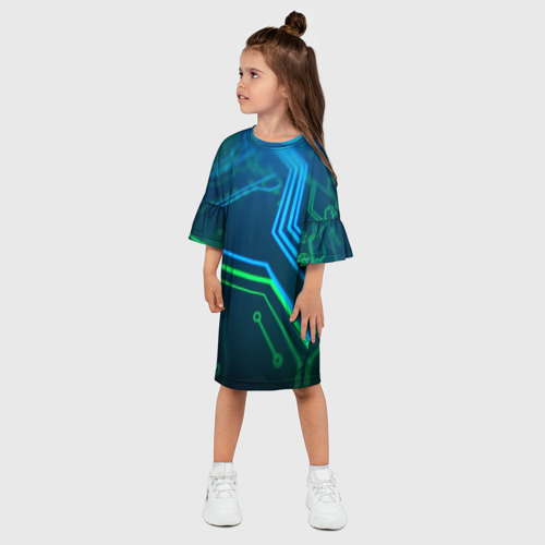 Детское платье 3D с принтом ПРОГРАММИСТ, фото на моделе #1