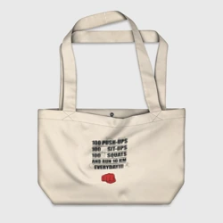 Пляжная сумка 3D Тренировка Сайтамы