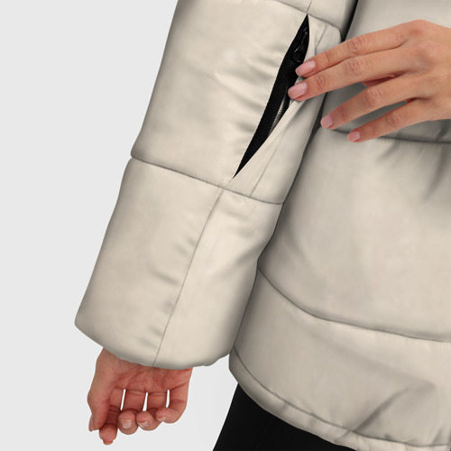 Женская зимняя куртка Oversize Тренировка Сайтамы, цвет черный - фото 6