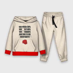 Детский костюм с толстовкой 3D Тренировка Сайтамы