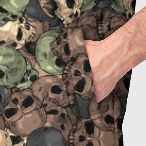 Мужской жилет утепленный 3D Камуфляж с черепами, цвет красный - фото 6
