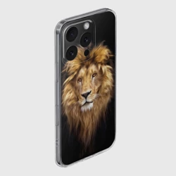 Чехол для iPhone 16 Pro Max силиконовый с защитой камеры Лев - портрет - фото 2