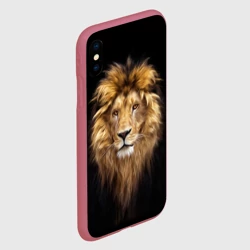 Чехол для iPhone XS Max матовый Лев - портрет - фото 2