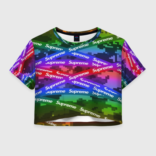 Женская футболка Cropp-top Supreme NEON Фото 01 Женская футболка Cropp-top Supreme NEON Фото 01