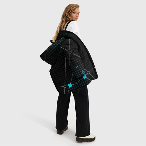 Женская зимняя куртка Oversize Программист, цвет светло-серый - фото 5