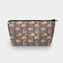 Косметичка 3D Мопсы в розовых очках