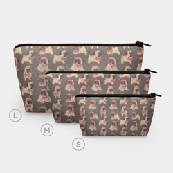 Косметичка 3D Мопсы в розовых очках - фото 2