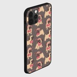 Чехол для iPhone 12 Pro Мопсы в розовых очках - фото 2