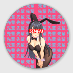 Круглый коврик для мышки Anime Senpai 6