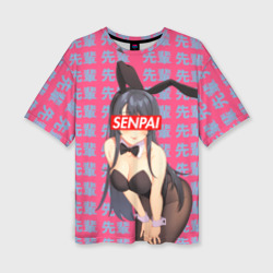 Женская футболка oversize 3D Anime Senpai 6