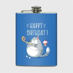 Фляга Happy birthday - cat