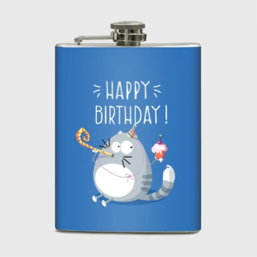 Фляга Happy birthday - cat