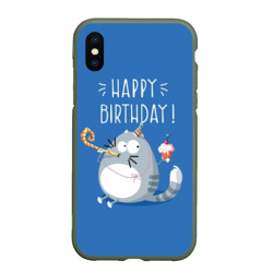 Чехол для iPhone XS Max матовый Happy birthday!