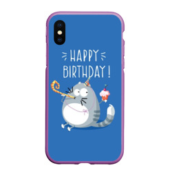 Чехол для iPhone XS Max матовый Happy birthday!