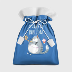 Happy birthday - cat – Подарочный 3D мешок с принтом купить со скидкой в -13%