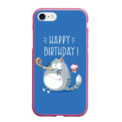 Чехол для iPhone 7/8 матовый Happy birthday!