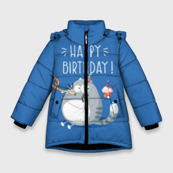 Зимняя куртка для девочек 3D Happy birthday!