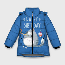Зимняя куртка для девочек 3D Happy birthday!
