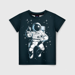 Детская футболка 3D Космонавт