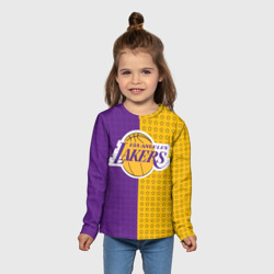 Детский лонгслив 3D Lakers 1 - фото 2