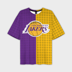 Мужская футболка oversize 3D Lakers 1