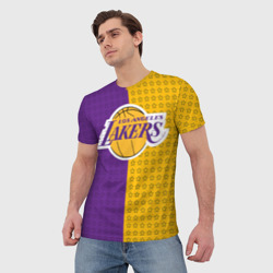 Мужская футболка 3D Lakers 1 - фото 2