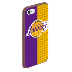 Чехол для iPhone 5/5S матовый Lakers 1 - фото 2